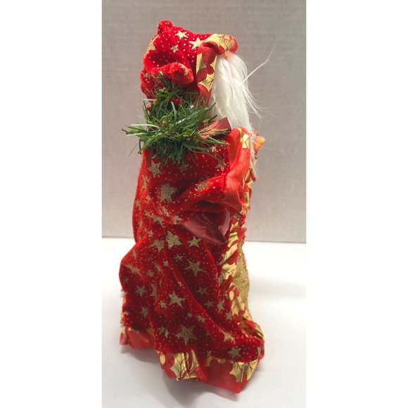 Santa Claus Christmas Tree Topper Centerpiece Red Star Robe Father Christmas - Picture 5 of 9